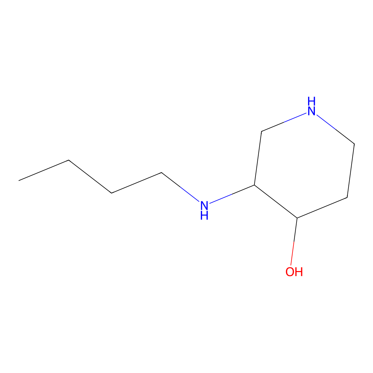 (3S,4S)-3-(Butylamino)piperidin-4-ol molecular structure, CAS 2059913-67-4