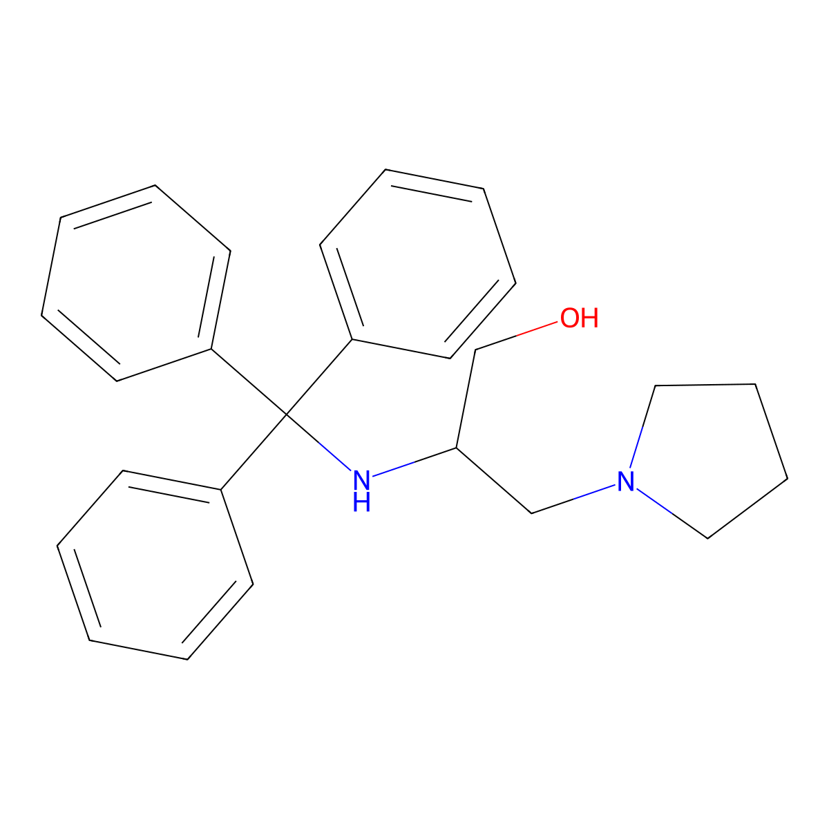 (2S)-3-(Pyrrolidin-1-yl)-2-[(triphenylmethyl)amino]propan-1-ol molecular structure, CAS 2059913-85-6