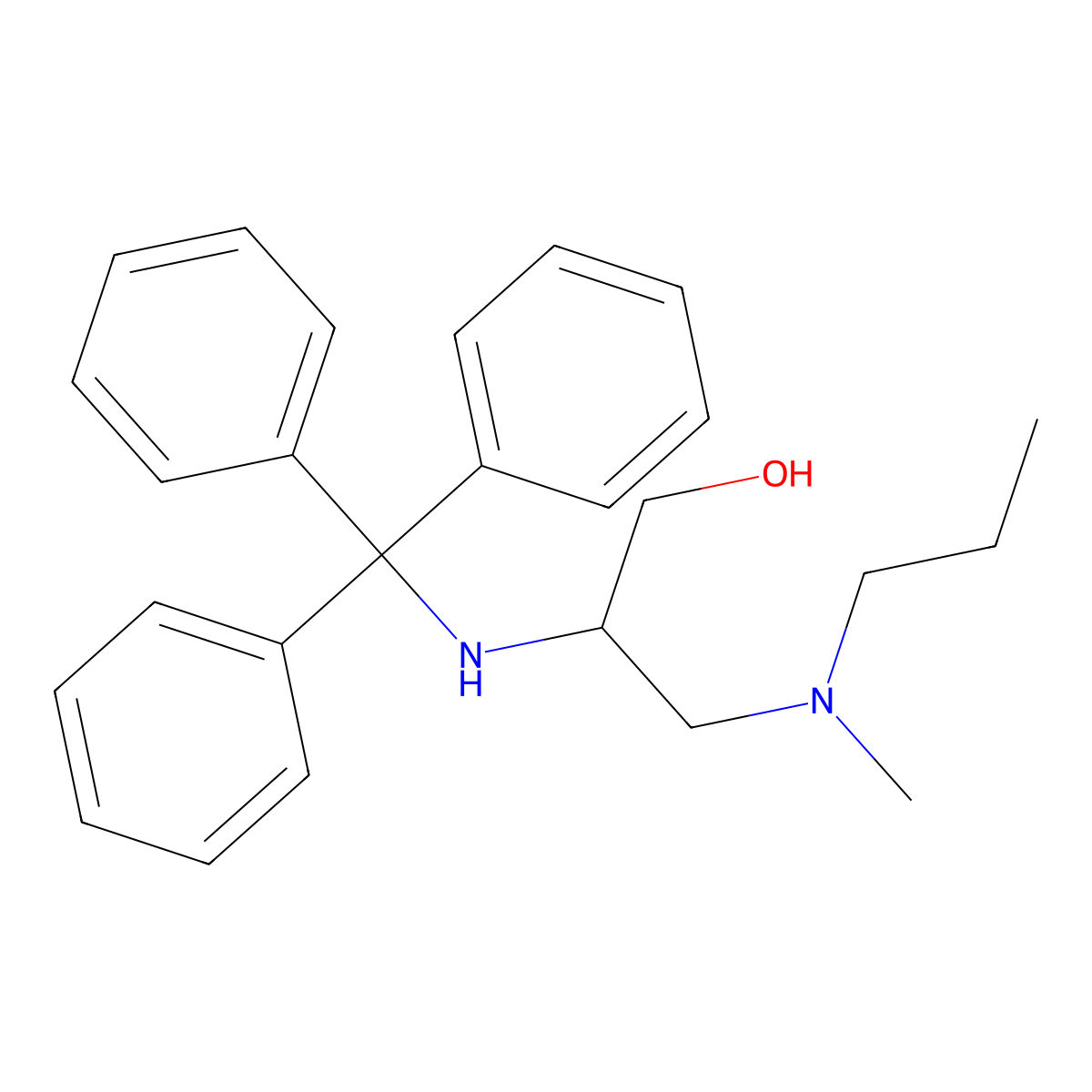(2S)-3-[Methyl(propyl)amino]-2-[(triphenylmethyl)amino]propan-1-ol molecular structure, CAS 2059913-89-0