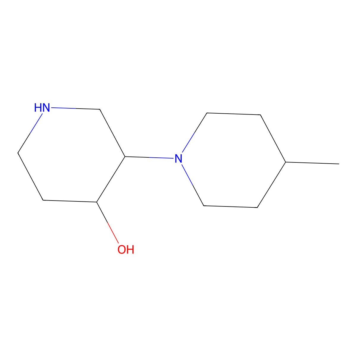 (3S,4S)-3-(4-Methylpiperidin-1-yl)piperidin-4-ol molecular structure, CAS 2059914-44-0