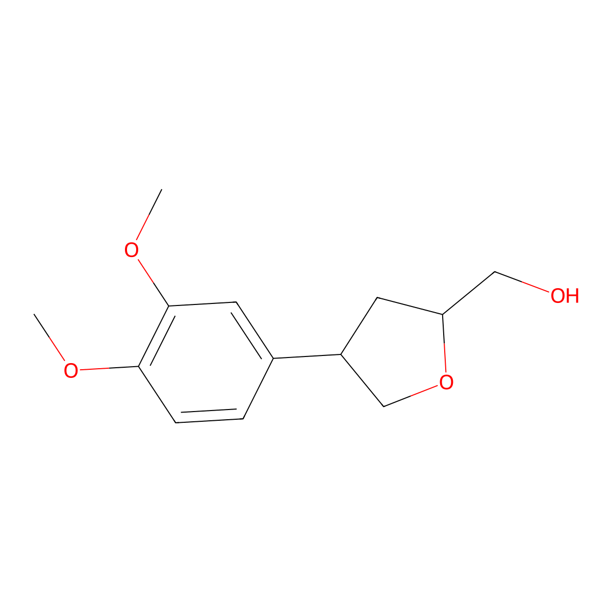 [(2R,4R)-4-(3,4-Dimethoxyphenyl)oxolan-2-yl]methanol molecular structure, CAS 2059914-51-9