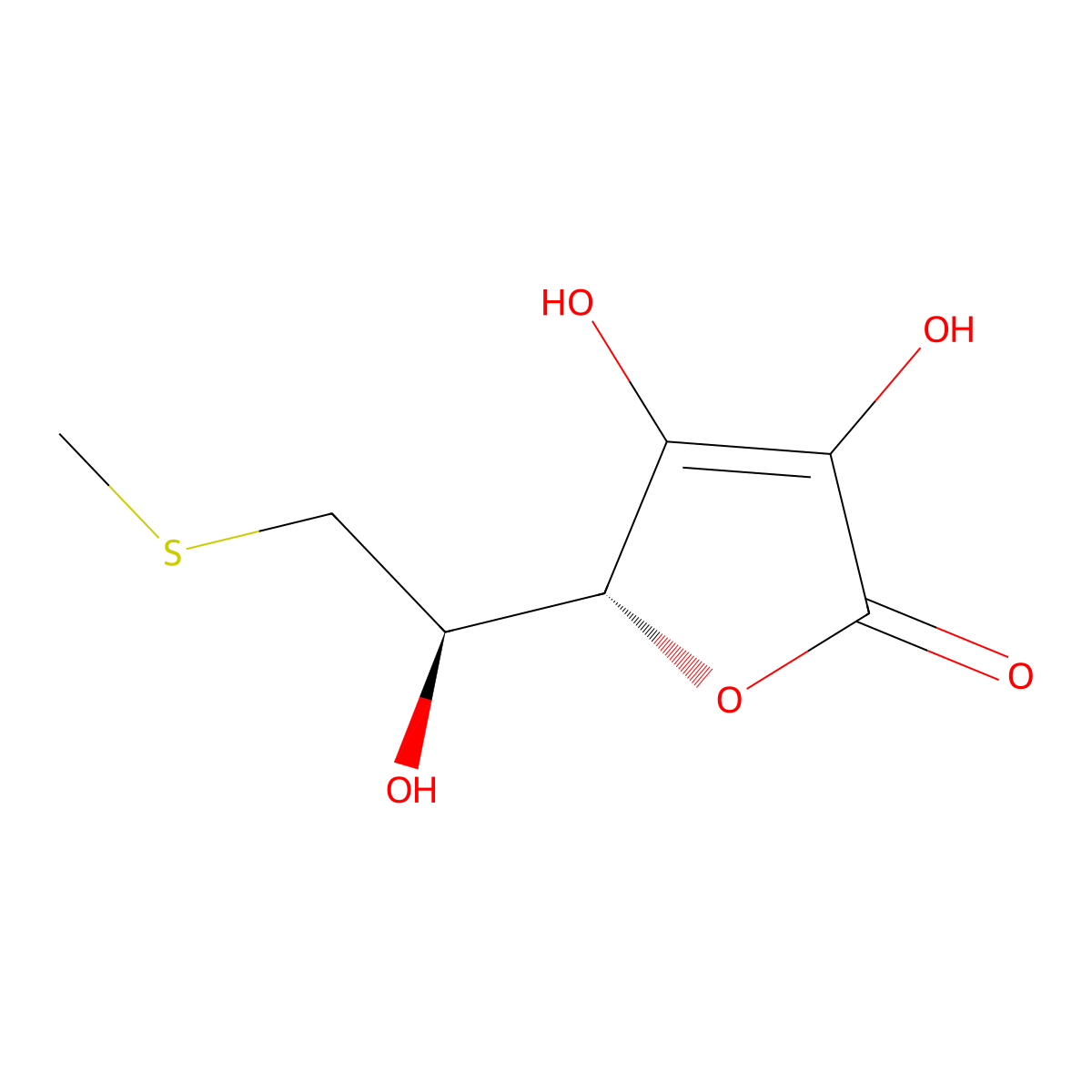 (R)-3,4-Dihydroxy-5-((R)-1-hydroxy-2-(methylthio)ethyl)furan-2(5H)-one molecular structure, CAS 2059914-73-5