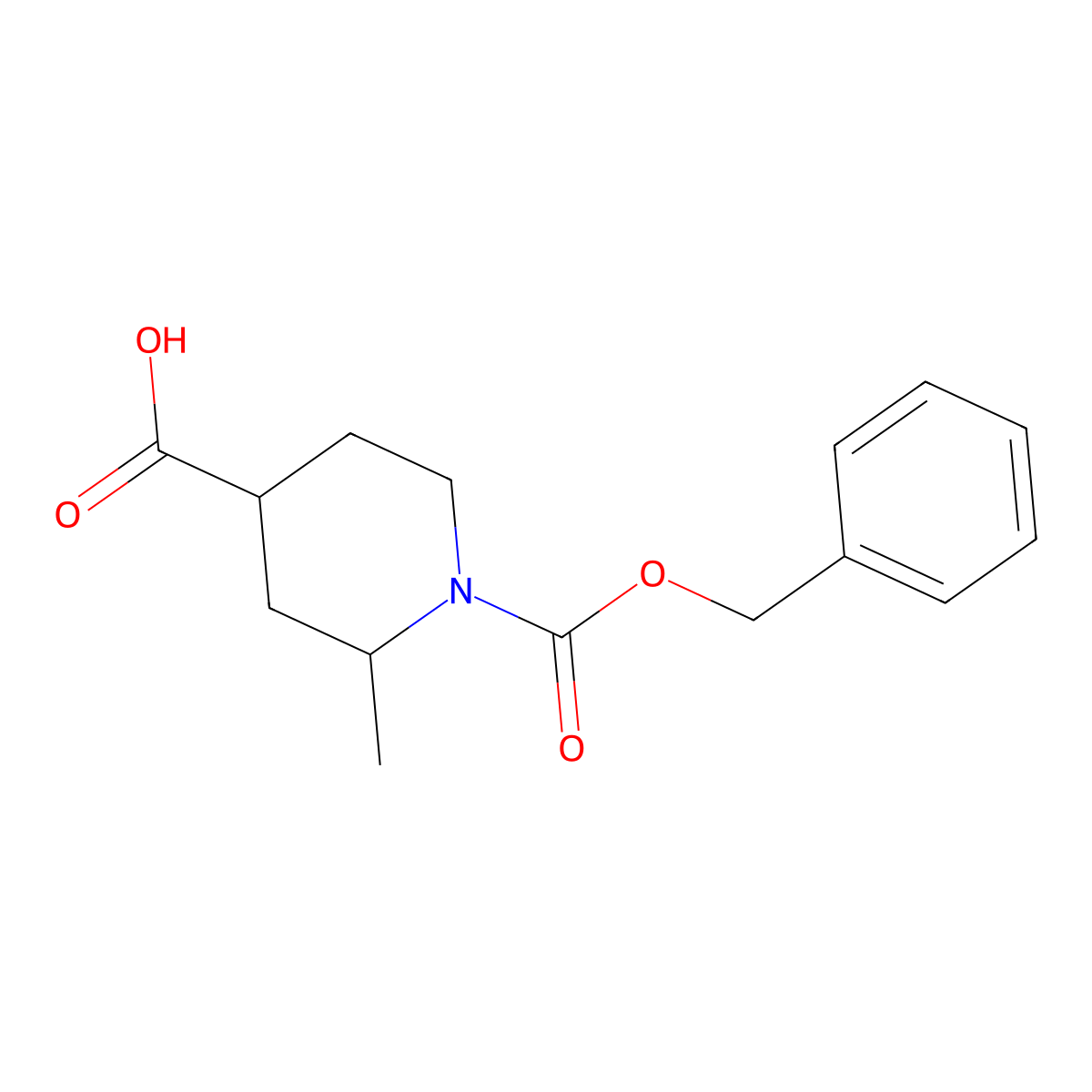 (2R,4R)-1-((Benzyloxy)carbonyl)-2-methylpiperidine-4-carboxylic acid molecular structure, CAS 2059914-80-4
