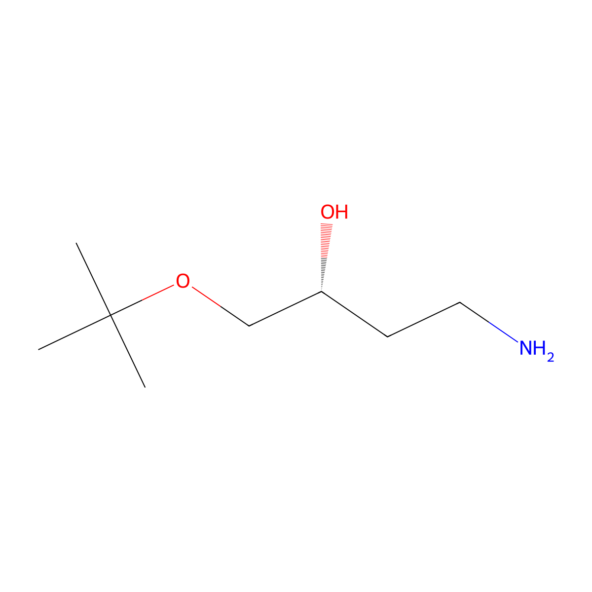 (2R)-4-Amino-1-(tert-butoxy)butan-2-ol molecular structure, CAS 2059915-08-9