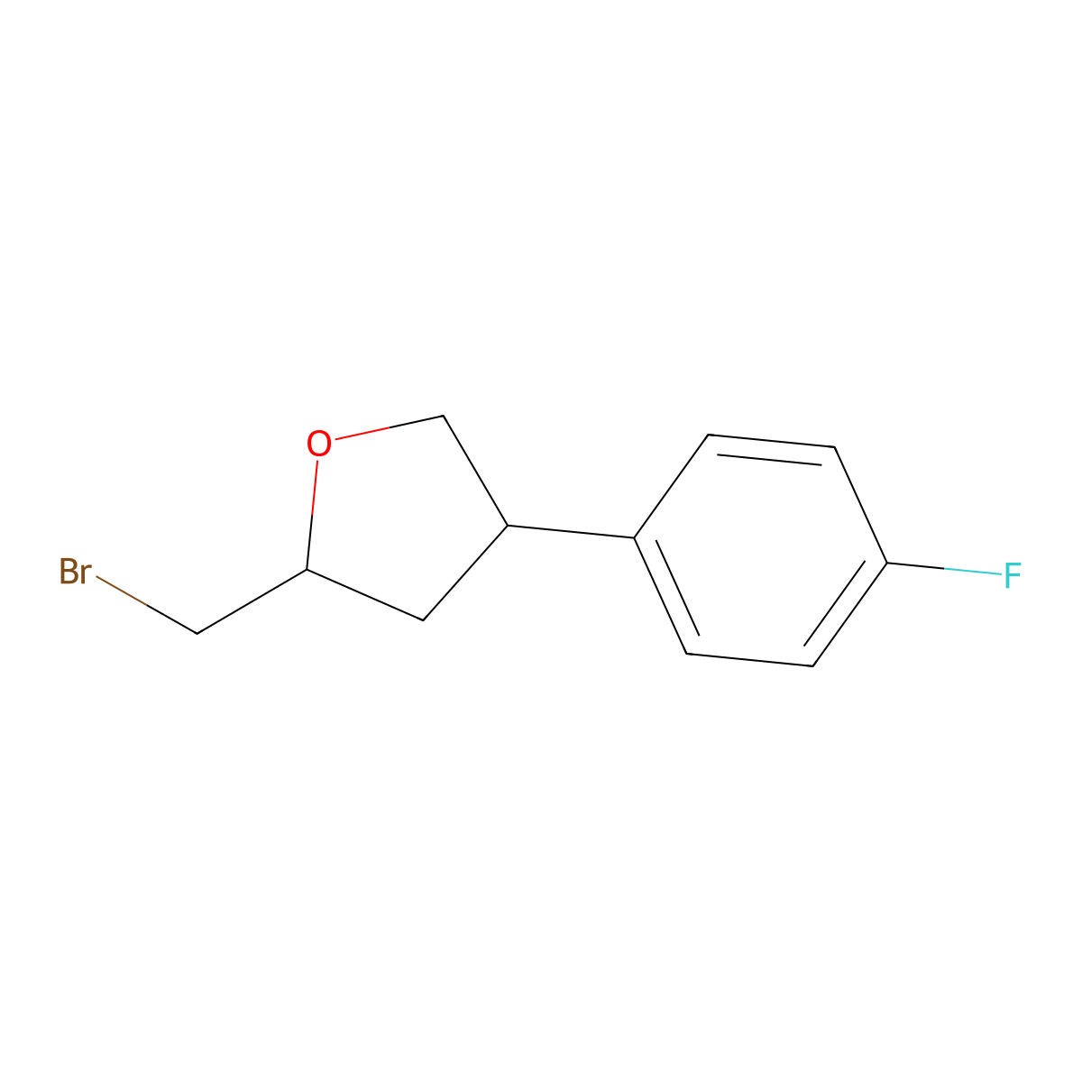 (2S,4R)-2-(Bromomethyl)-4-(4-fluorophenyl)oxolane molecular structure, CAS 2059915-24-9