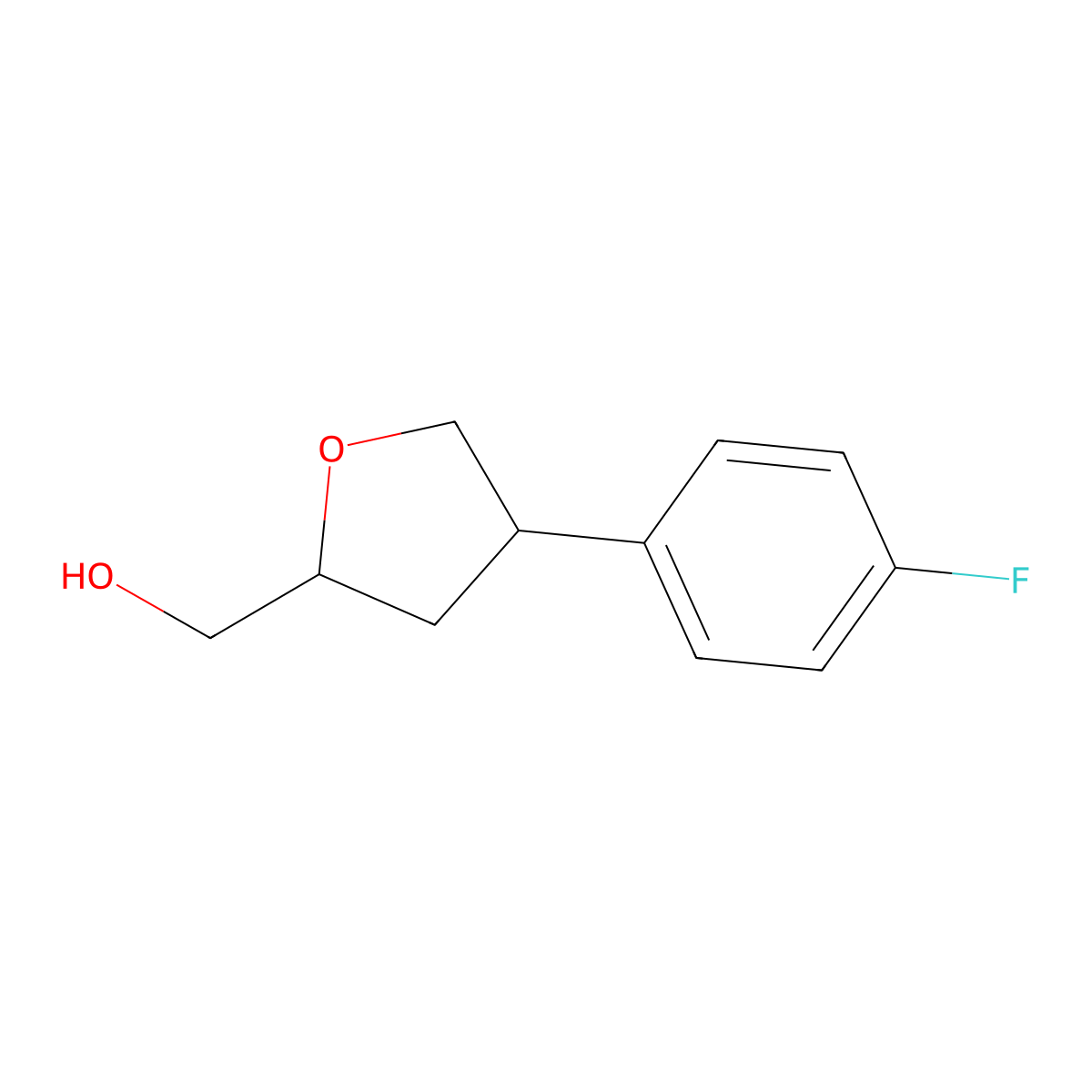 [(2R,4R)-4-(4-Fluorophenyl)oxolan-2-yl]methanol molecular structure, CAS 2059915-27-2