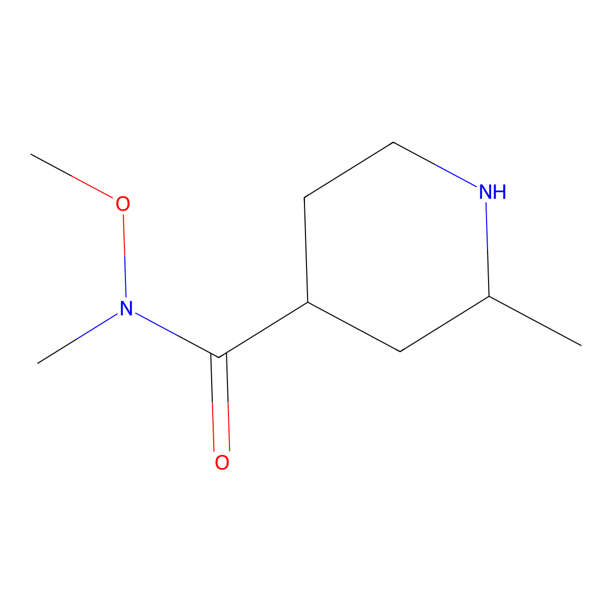 (2R,4R)-N-Methoxy-N,2-dimethylpiperidine-4-carboxamide molecular structure, CAS 2059915-38-5