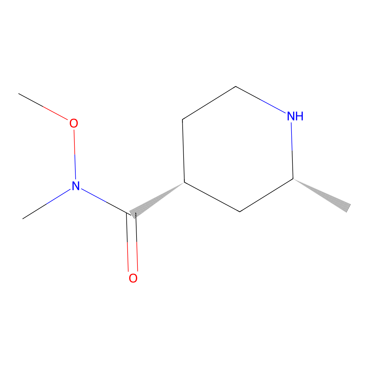 (2R,4R)-N-Methoxy-N,2-dimethylpiperidine-4-carboxamide molecular structure, CAS 2059915-38-5