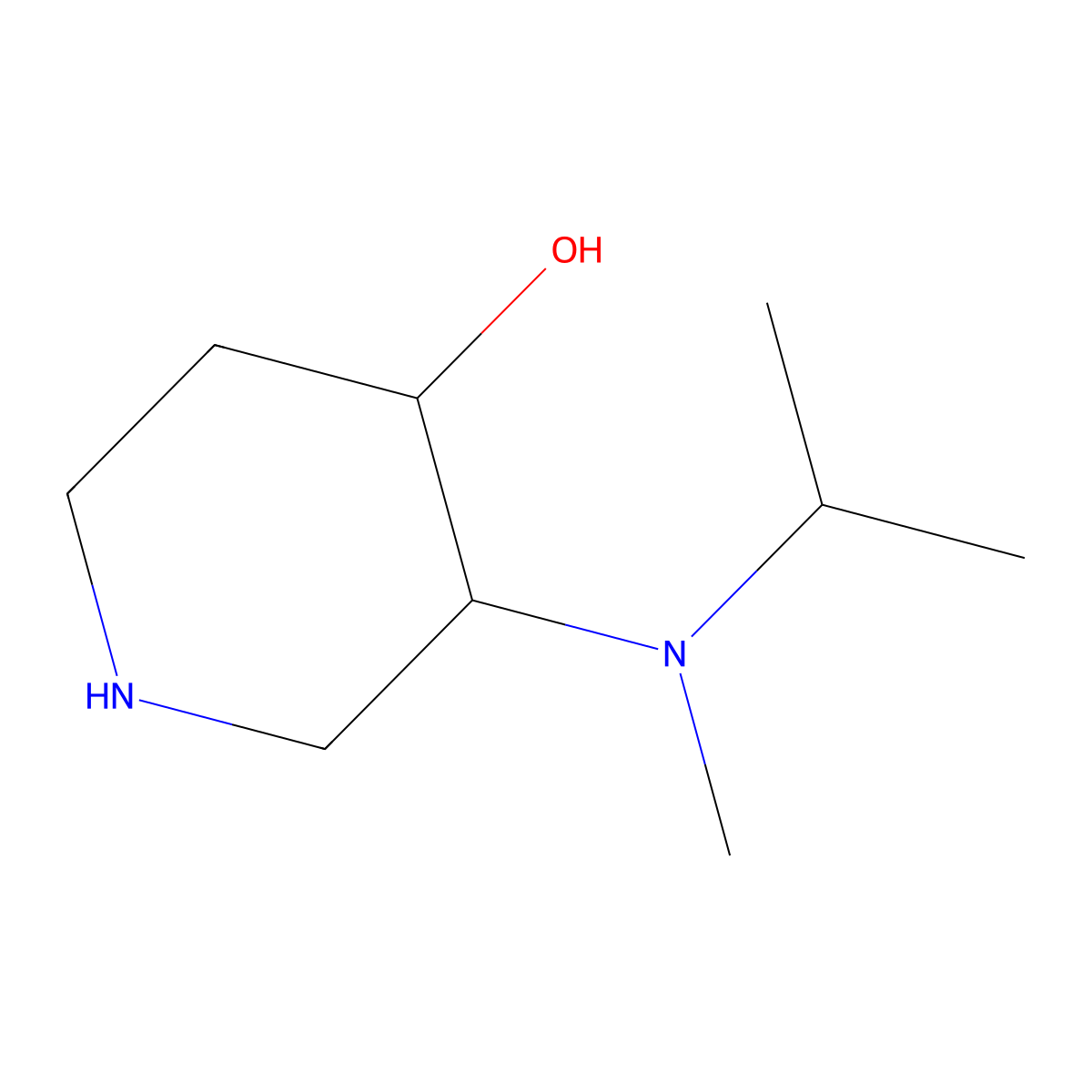 (3S,4S)-3-[Methyl(propan-2-yl)amino]piperidin-4-ol molecular structure, CAS 2059915-52-3