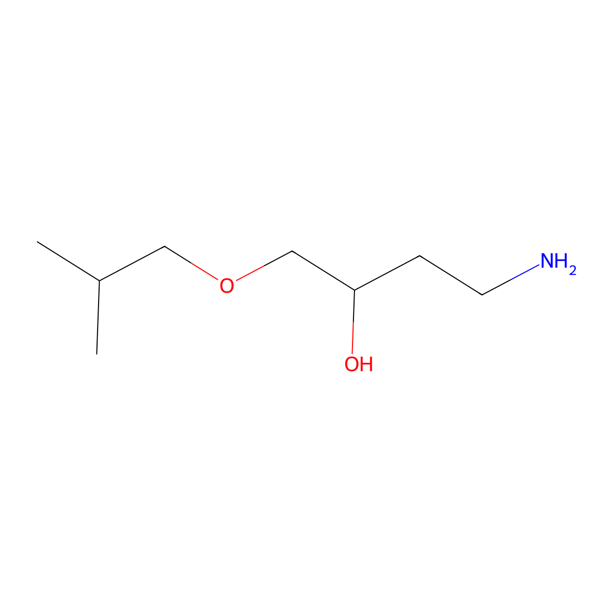 (2R)-4-Amino-1-(2-methylpropoxy)butan-2-ol molecular structure, CAS 2059917-21-2
