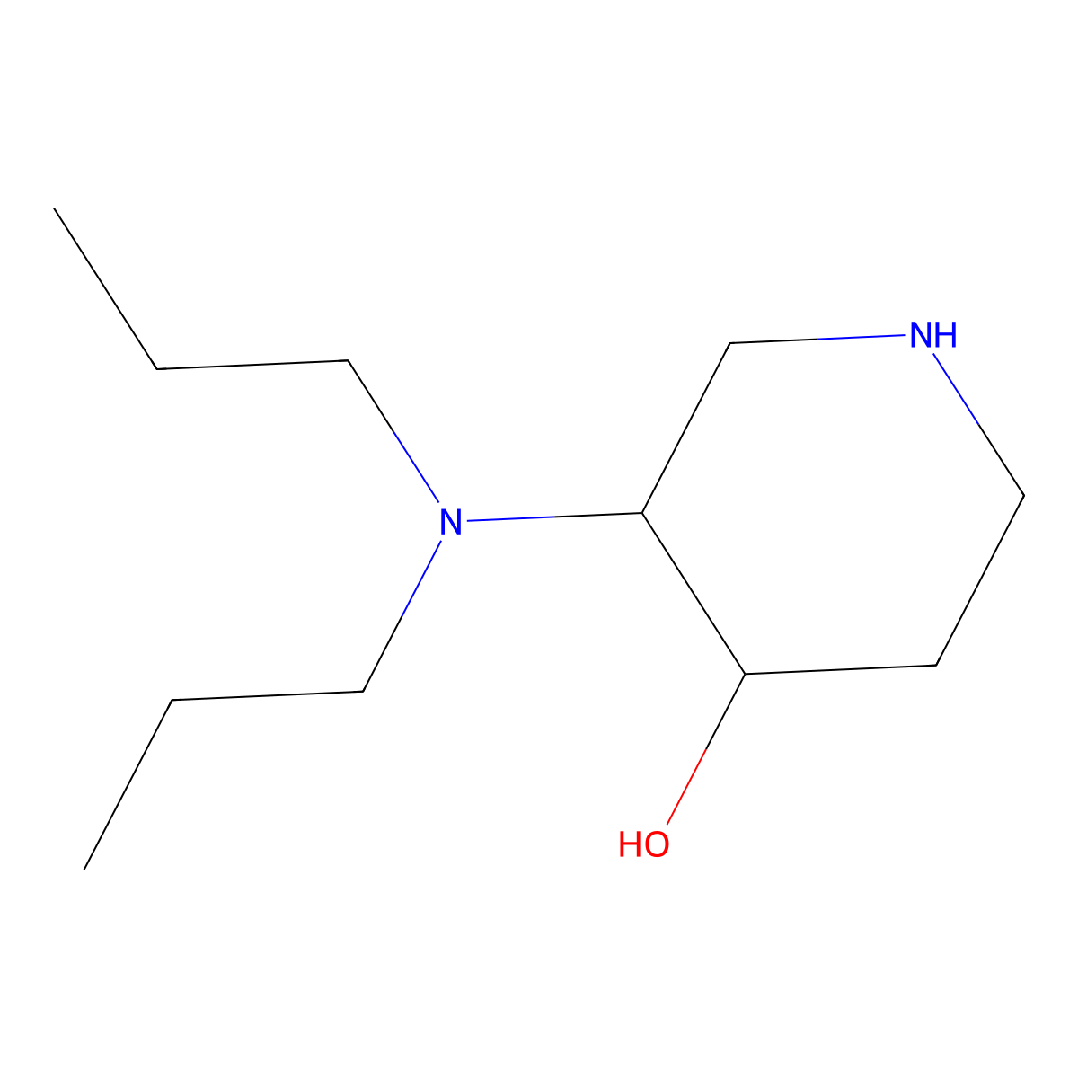 (3S,4S)-3-(Dipropylamino)piperidin-4-ol molecular structure, CAS 2059917-35-8