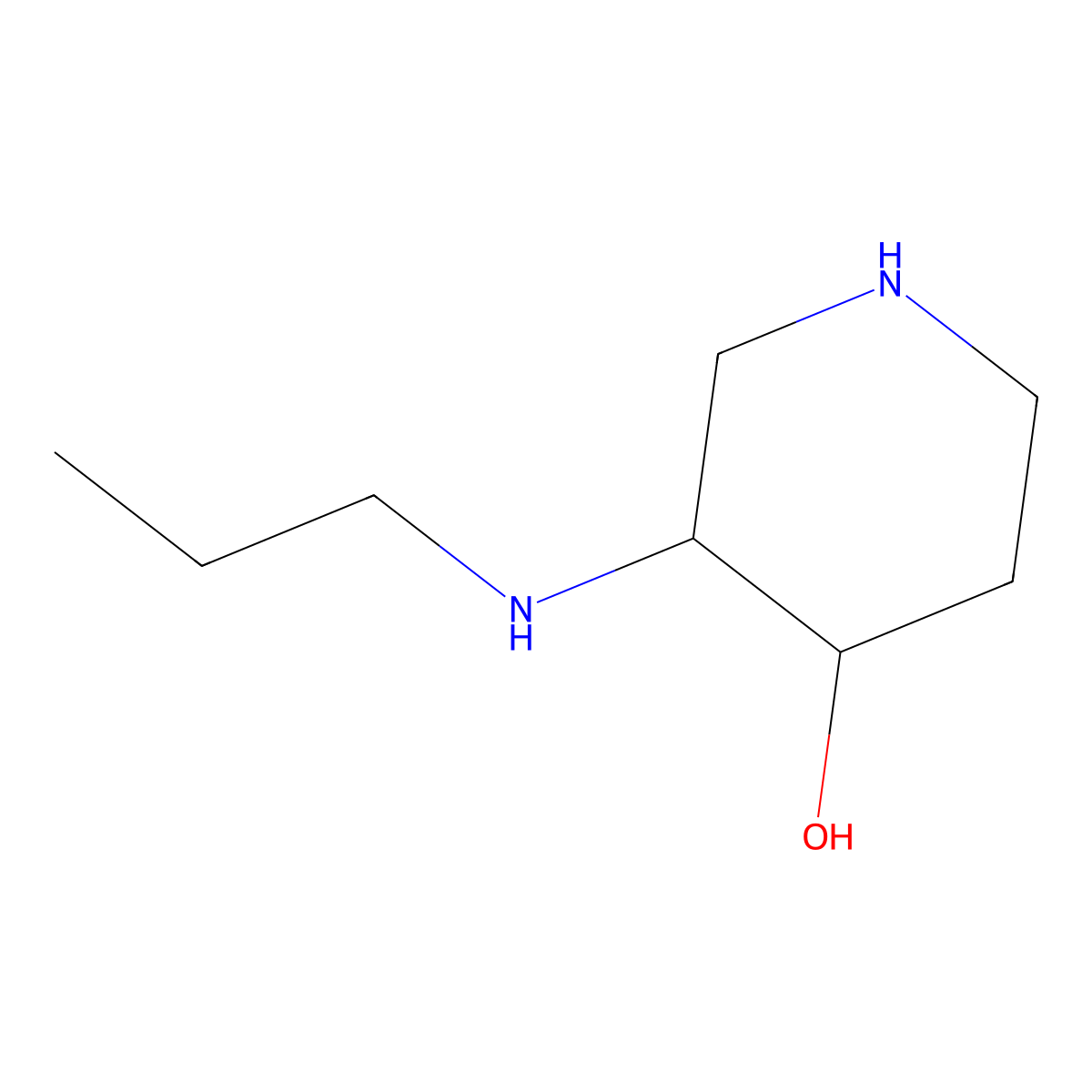 (3S,4S)-3-(Propylamino)piperidin-4-ol molecular structure, CAS 2059917-36-9