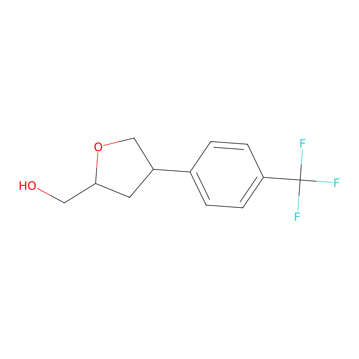 [(2R,4R)-4-[4-(Trifluoromethyl)phenyl]oxolan-2-yl]methanol molecular structure, CAS 2059917-47-2