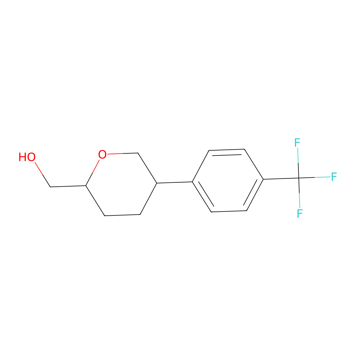 [(2S,5R)-5-[4-(Trifluoromethyl)phenyl]oxan-2-yl]methanol molecular structure, CAS 2059917-55-2