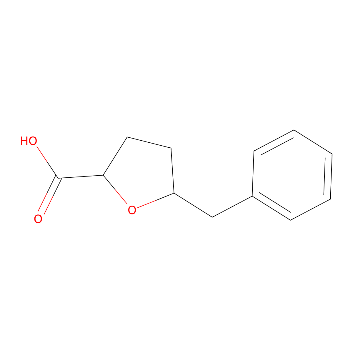 rac-(2R,5S)-5-benzyloxolane-2-carboxylic acid, cis molecular structure, CAS 2059917-99-4