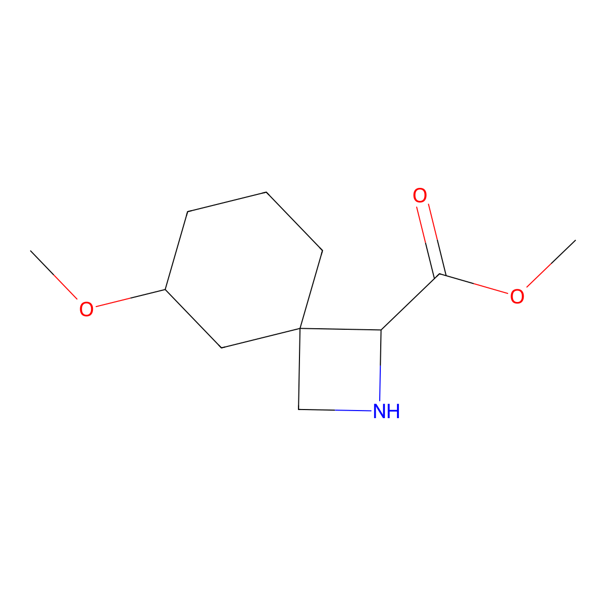 Methyl 6-methoxy-2-azaspiro[3.5]nonane-1-carboxylate molecular structure, CAS 2059926-61-1