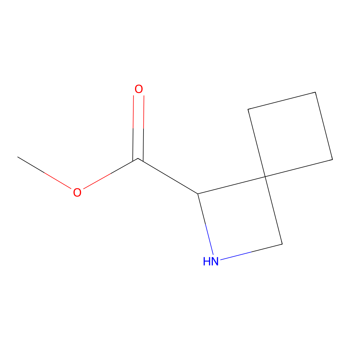 Methyl 2-azaspiro[3.3]heptane-1-carboxylate molecular structure, CAS 2059926-63-3