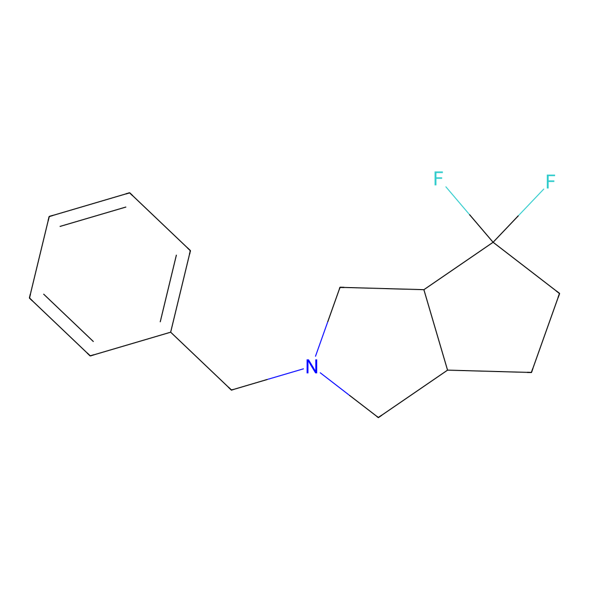 2-Benzyl-4,4-difluoro-octahydrocyclopenta[c]pyrrole molecular structure, CAS 2059926-68-8