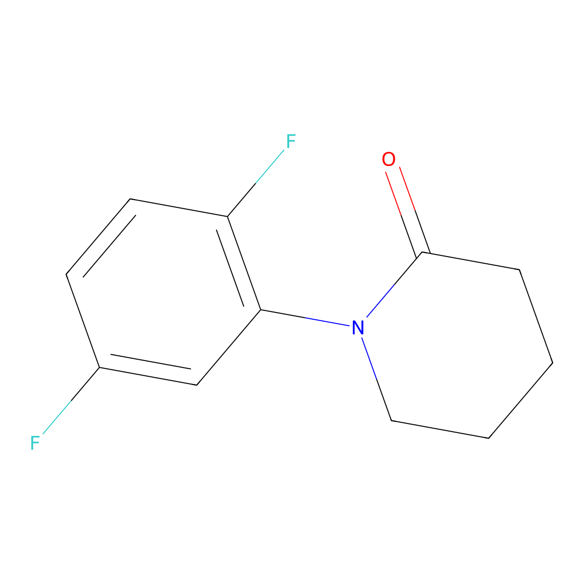 1-(2,5-Difluorophenyl)piperidin-2-one molecular structure, CAS 2059926-73-5