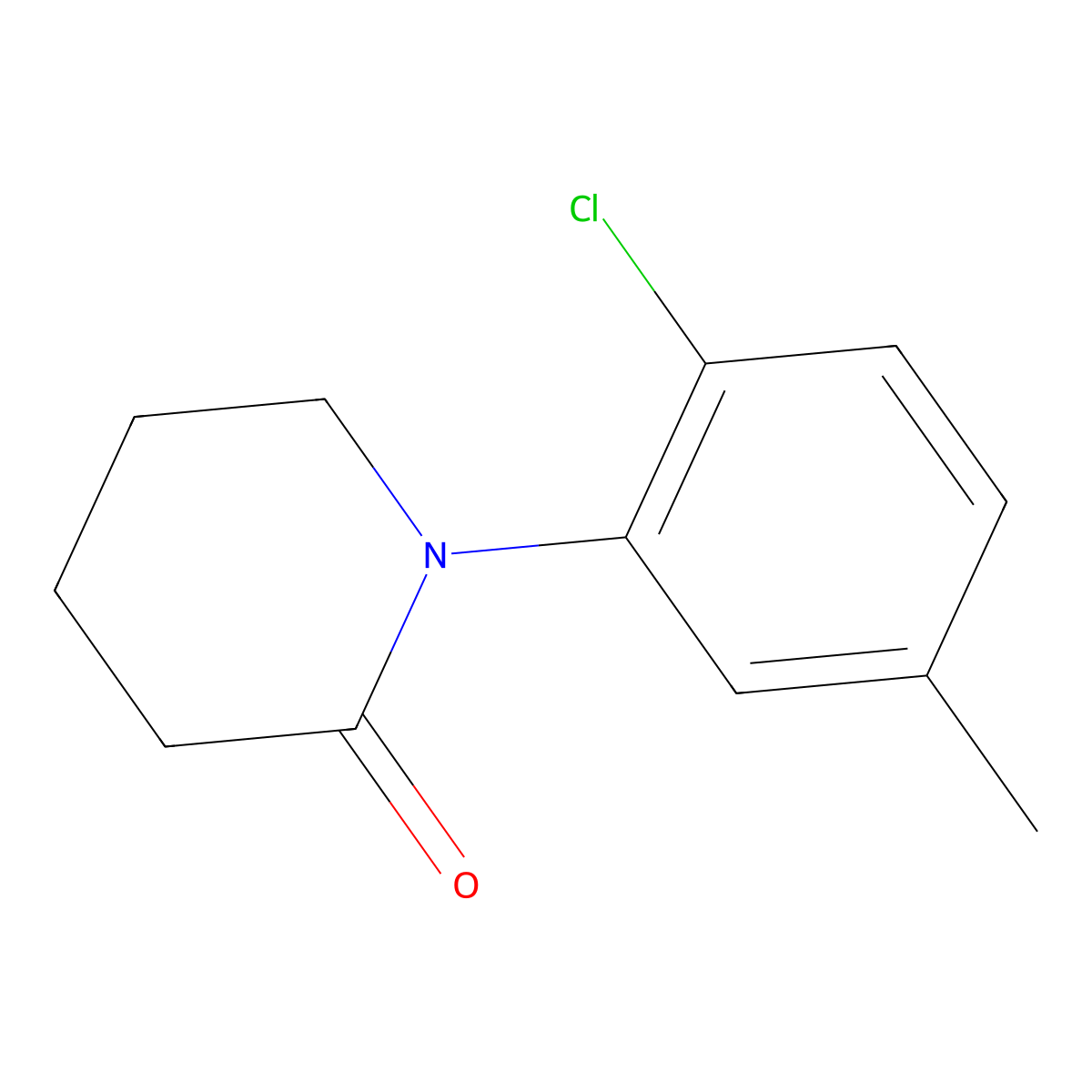 1-(2-Chloro-5-methylphenyl)piperidin-2-one molecular structure, CAS 2059926-76-8