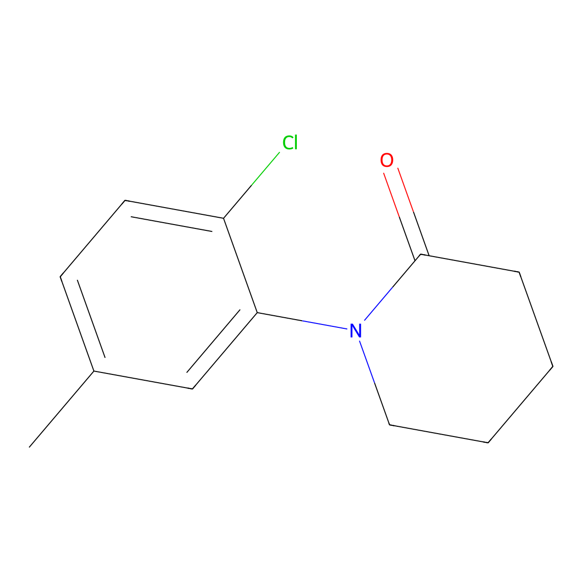 1-(2-Chloro-5-methylphenyl)piperidin-2-one molecular structure, CAS 2059926-76-8