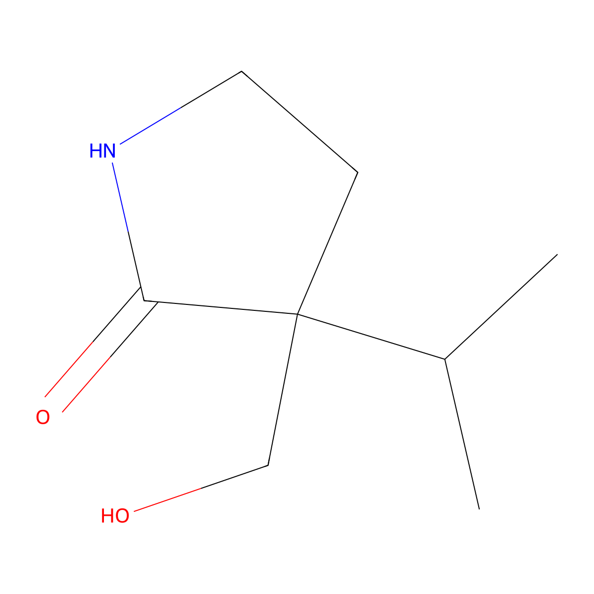 3-(Hydroxymethyl)-3-(propan-2-yl)pyrrolidin-2-one molecular structure, CAS 2059926-79-1