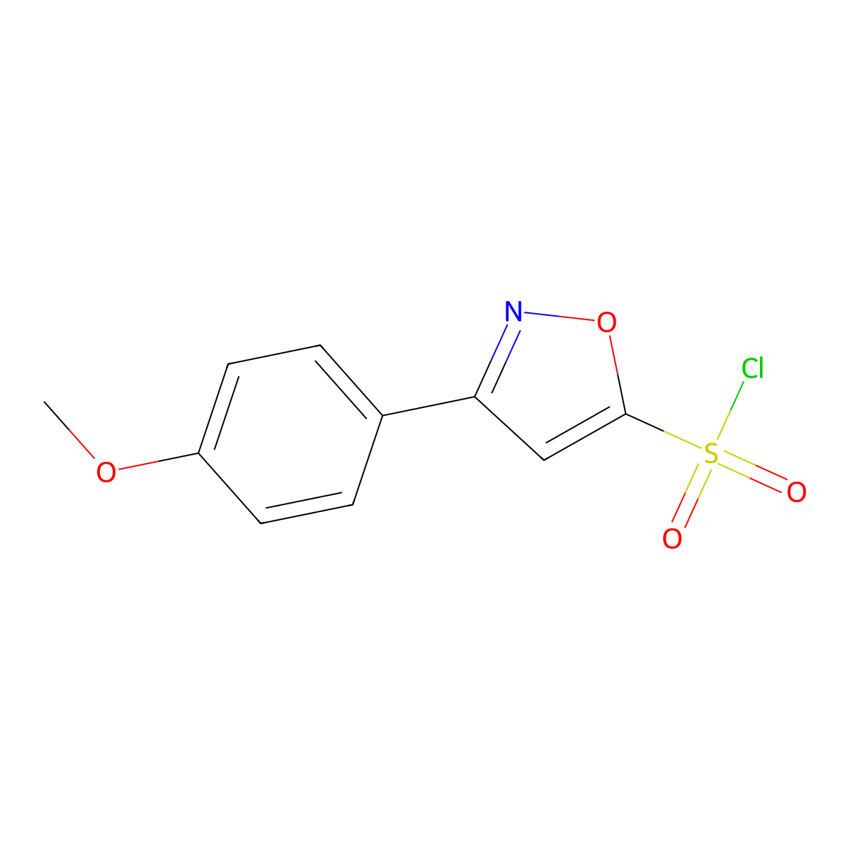 3-(4-Methoxyphenyl)-1,2-oxazole-5-sulfonyl chloride molecular structure, CAS 2059927-22-7