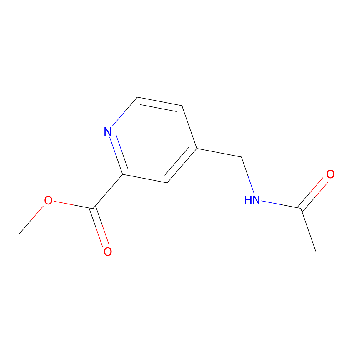 Methyl 4-(acetamidomethyl)pyridine-2-carboxylate molecular structure, CAS 2059927-33-0