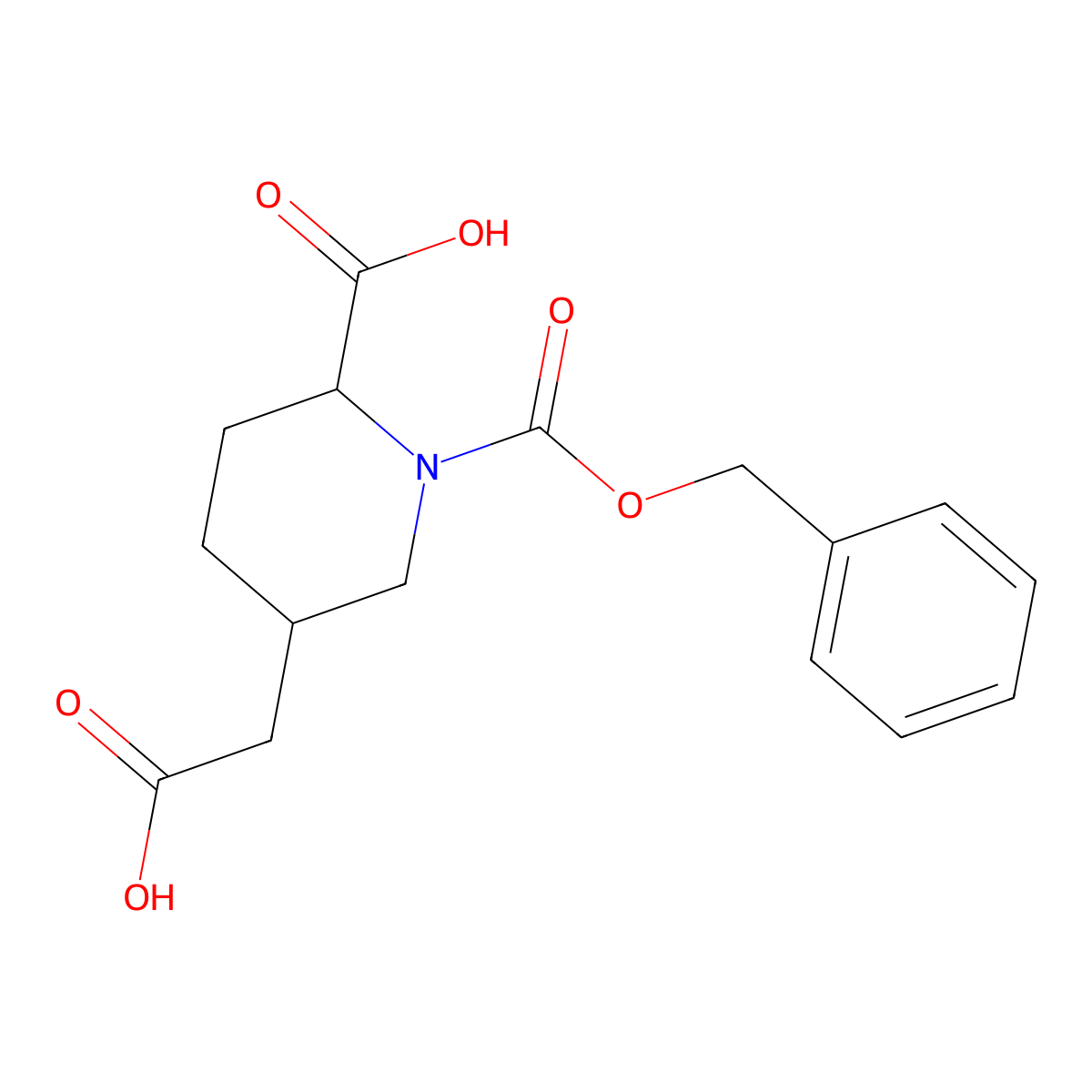 1-[(Benzyloxy)carbonyl]-5-(carboxymethyl)piperidine-2-carboxylic acid molecular structure, CAS 2059927-48-7