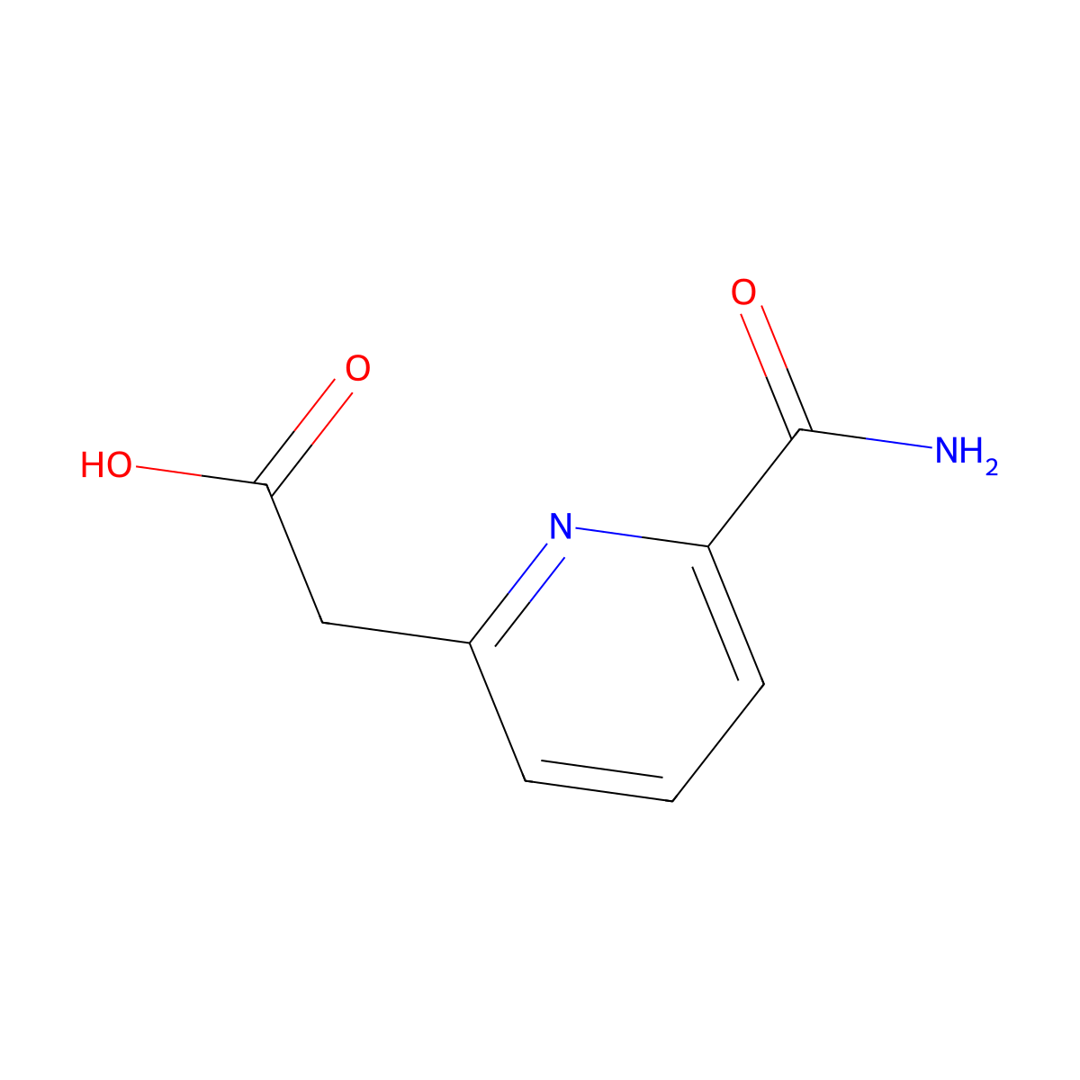 2-(6-Carbamoylpyridin-2-yl)acetic acid molecular structure, CAS 2059927-59-0