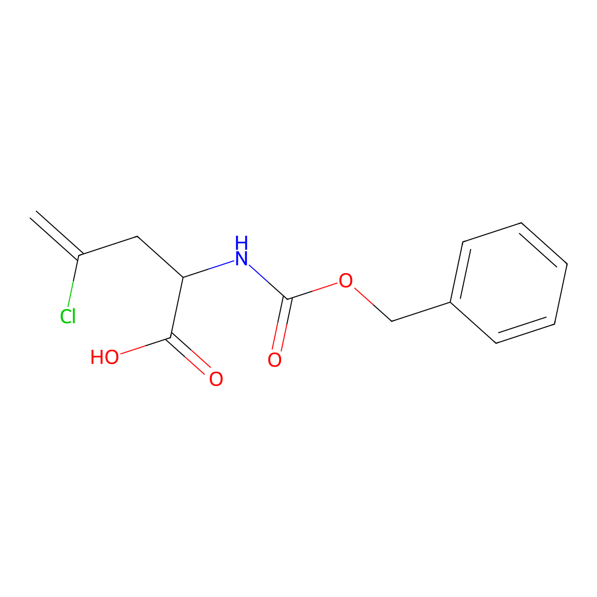 2-{[(Benzyloxy)carbonyl]amino}-4-chloropent-4-enoic acid molecular structure, CAS 2059927-60-3