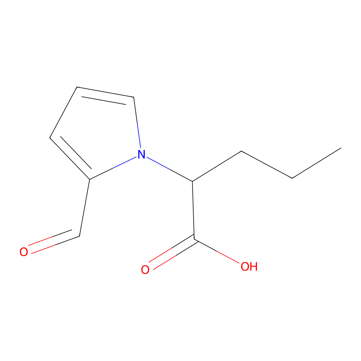 2-(2-Formyl-1H-pyrrol-1-yl)pentanoic acid molecular structure, CAS 2059927-61-4
