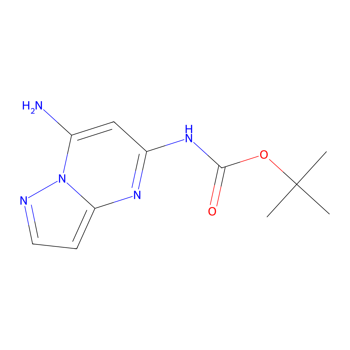 tert-Butyl N-{7-aminopyrazolo[1,5-a]pyrimidin-5-yl}carbamate molecular structure, CAS 2059927-70-5