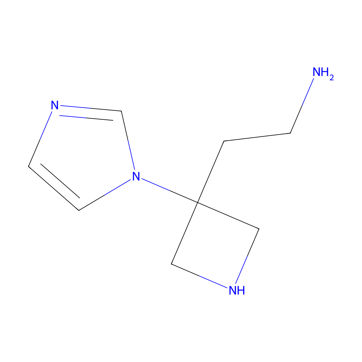 2-[3-(1H-Imidazol-1-yl)azetidin-3-yl]ethan-1-amine molecular structure, CAS 2059927-89-6