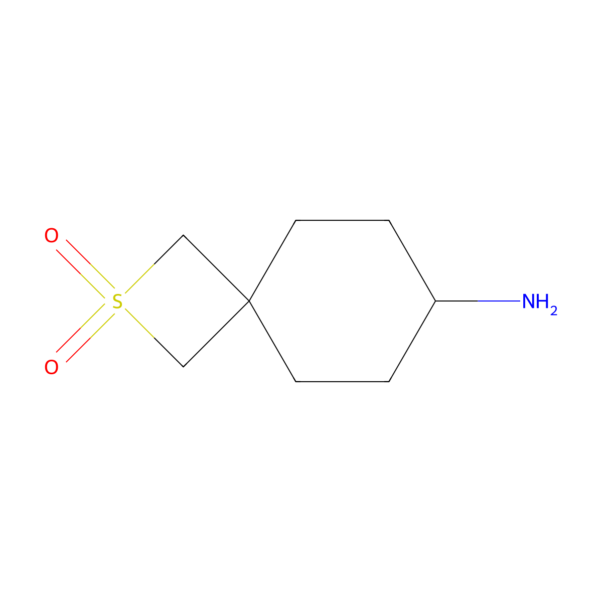 7-Amino-2lambda6-thiaspiro[3.5]nonane-2,2-dione molecular structure, CAS 2059927-90-9