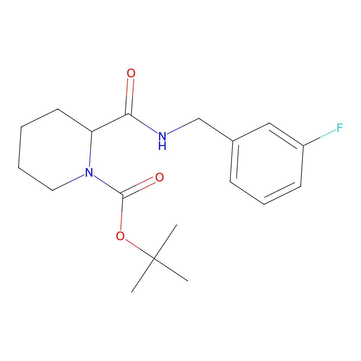 tert-Butyl 2-((3-fluorobenzyl)carbamoyl)piperidine-1-carboxylate molecular structure, CAS 205993-90-4