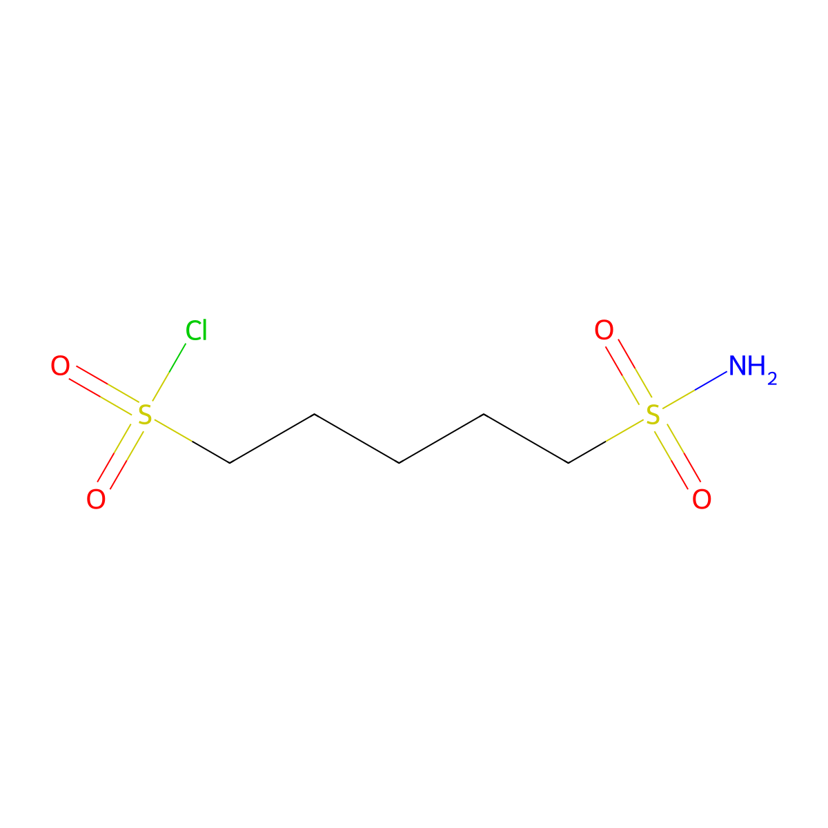 5-Sulfamoylpentane-1-sulfonyl chloride molecular structure, CAS 2059931-63-2