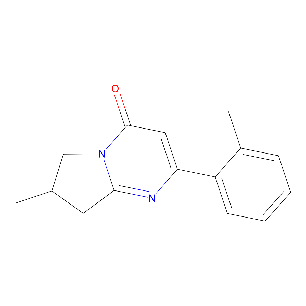 7-Methyl-2-(2-methylphenyl)-4H,6H,7H,8H-pyrrolo[1,2-a]pyrimidin-4-one molecular structure, CAS 2059931-65-4