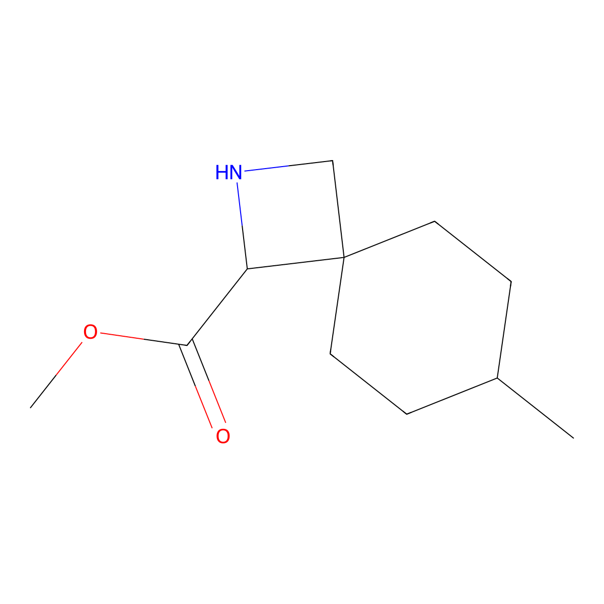 Methyl 7-methyl-2-azaspiro[3.5]nonane-1-carboxylate molecular structure, CAS 2059931-66-5