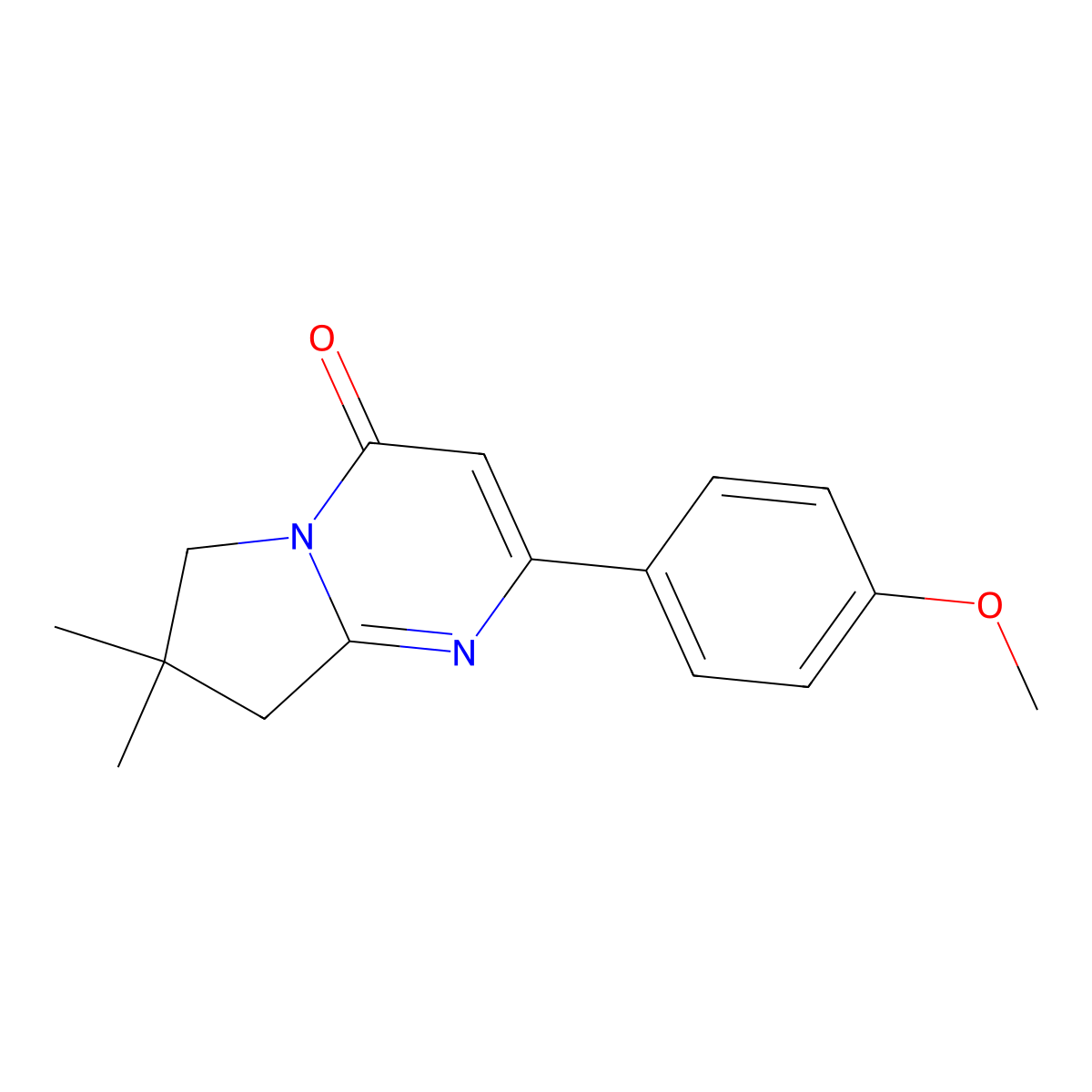 2-(4-Methoxyphenyl)-7,7-dimethyl-4H,6H,7H,8H-pyrrolo[1,2-a]pyrimidin-4-one molecular structure, CAS 2059931-76-7