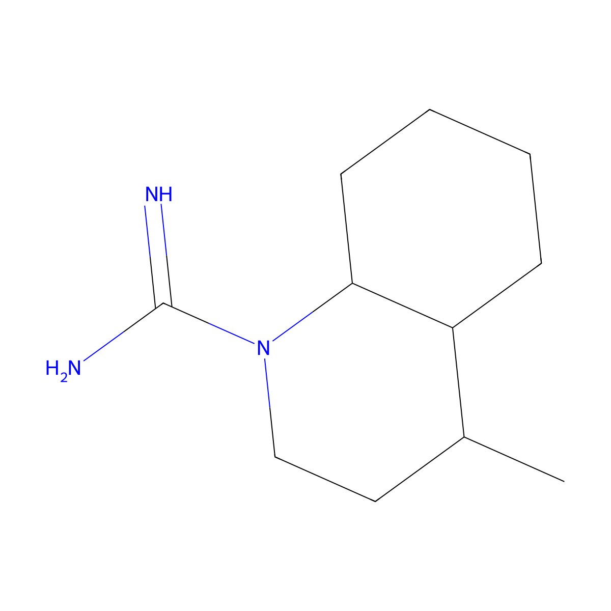 4-Methyl-decahydroquinoline-1-carboximidamide molecular structure, CAS 2059931-81-4