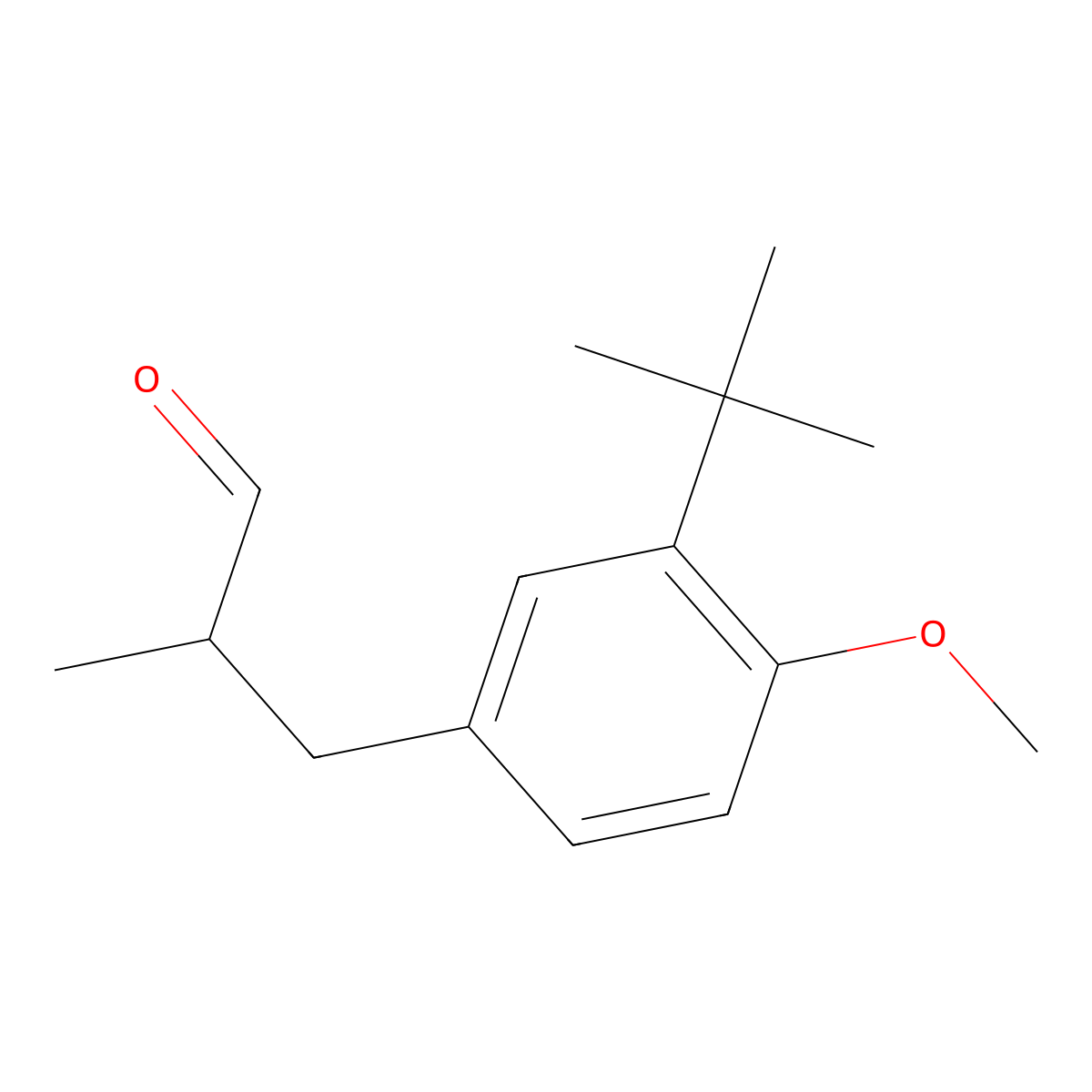 3-(3-Tert-butyl-4-methoxyphenyl)-2-methylpropanal molecular structure, CAS 2059931-82-5