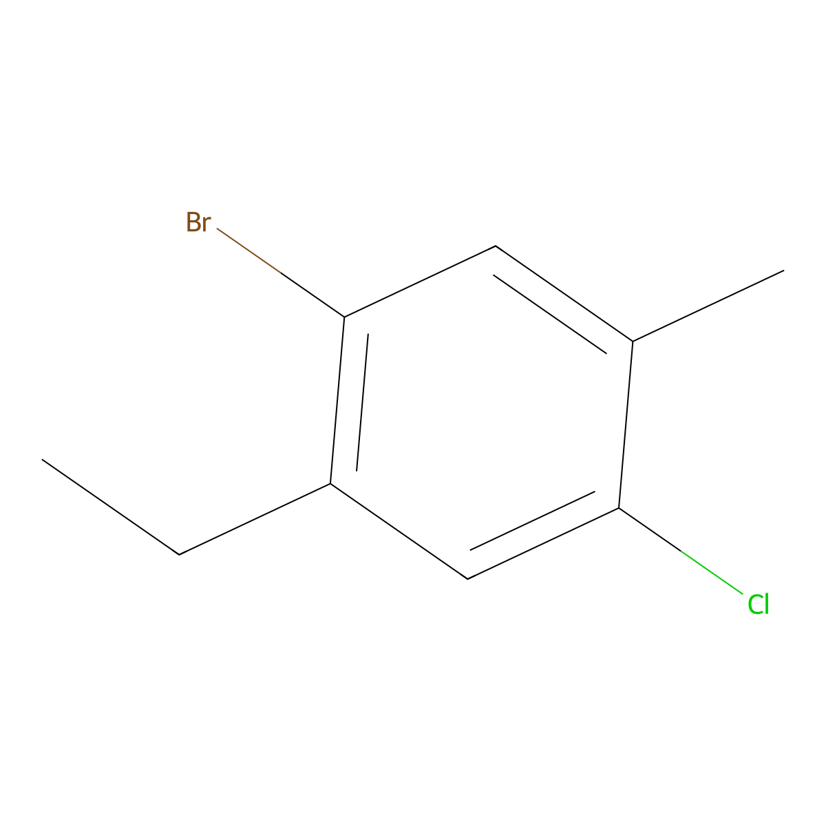 1-Bromo-4-chloro-2-ethyl-5-methylbenzene molecular structure, CAS 2059931-87-0