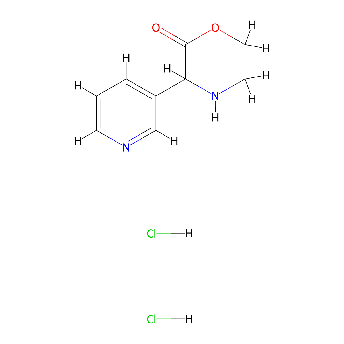 3-(Pyridin-3-yl)morpholin-2-one dihydrochloride molecular structure, CAS 2059931-93-8