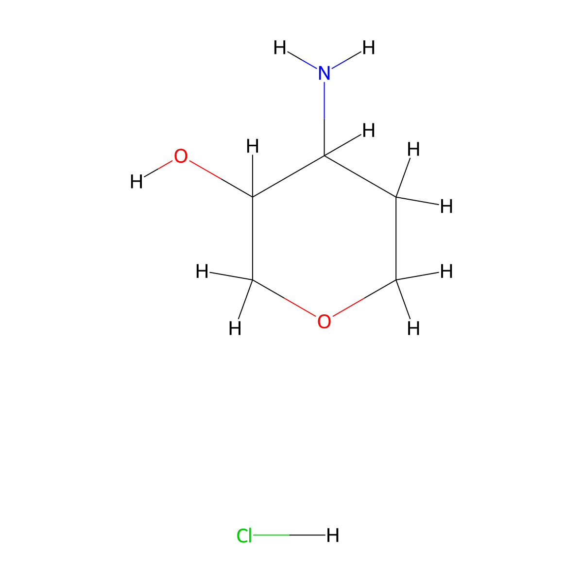 4-Aminooxan-3-ol hydrochloride molecular structure, CAS 2059931-96-1