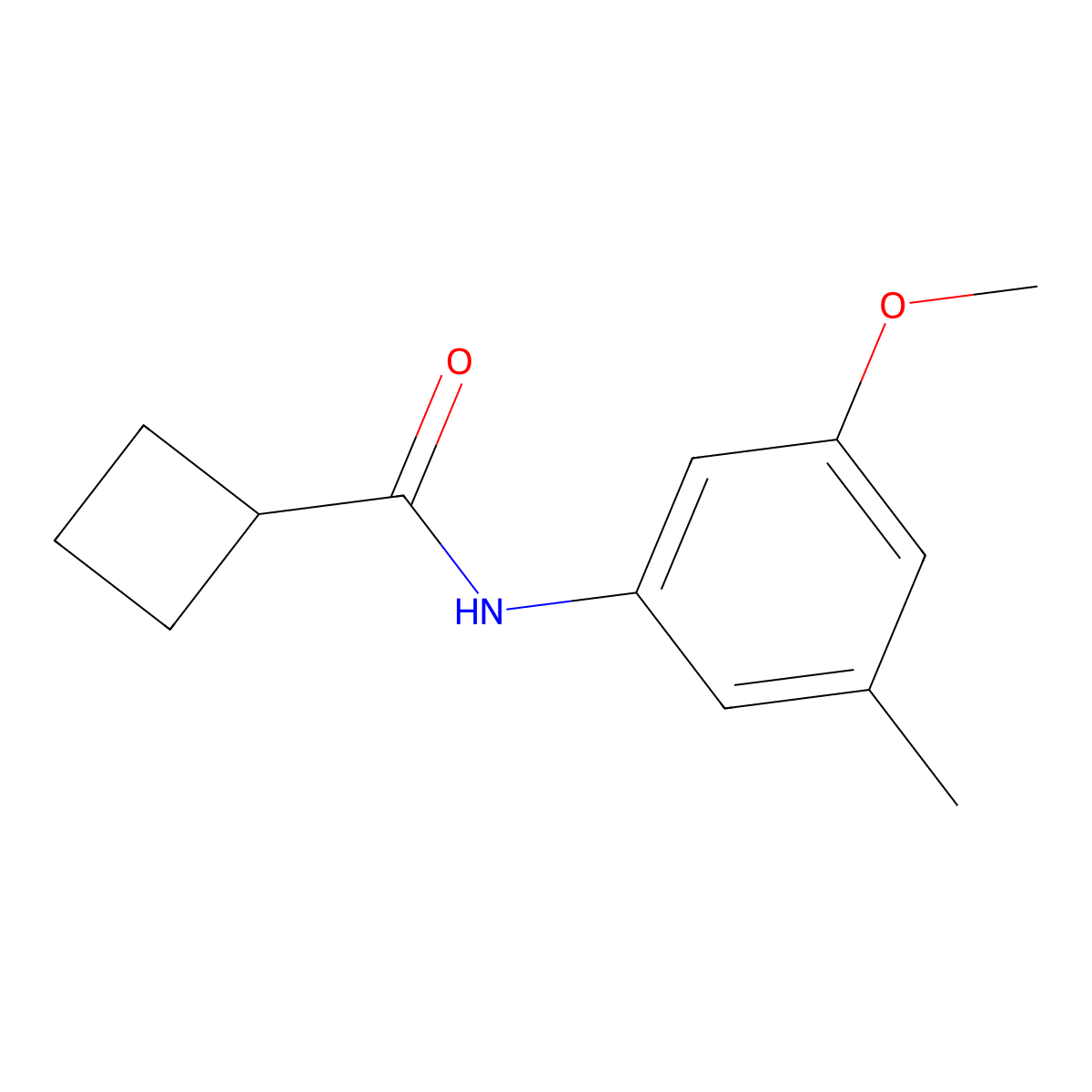 N-(3-Methoxy-5-methylphenyl)cyclobutanecarboxamide molecular structure, CAS 2059931-99-4