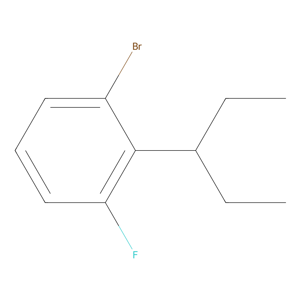 1-Bromo-3-fluoro-2-(pentan-3-yl)benzene molecular structure, CAS 2059932-00-0