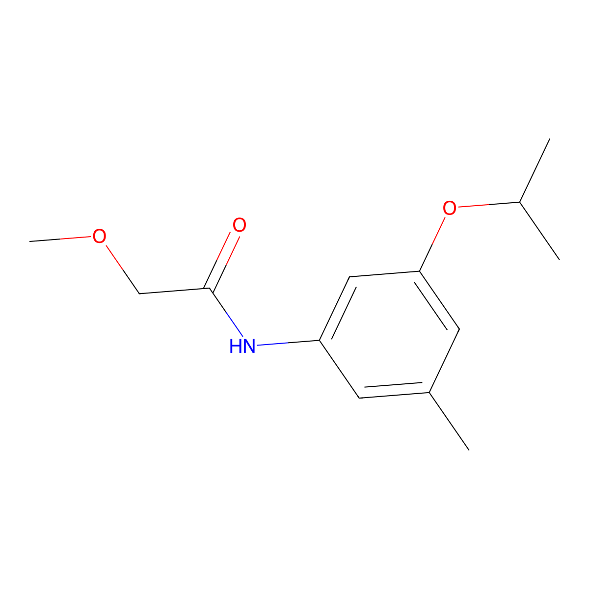 2-Methoxy-N-[3-methyl-5-(propan-2-yloxy)phenyl]acetamide molecular structure, CAS 2059932-03-3