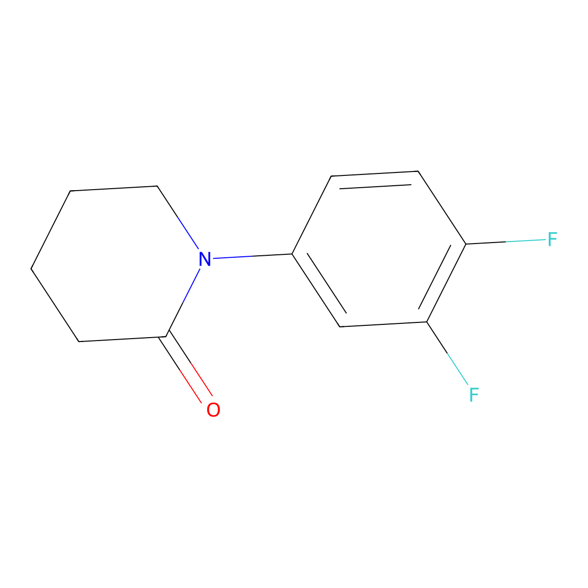 1-(3,4-Difluorophenyl)piperidin-2-one molecular structure, CAS 2059932-04-4