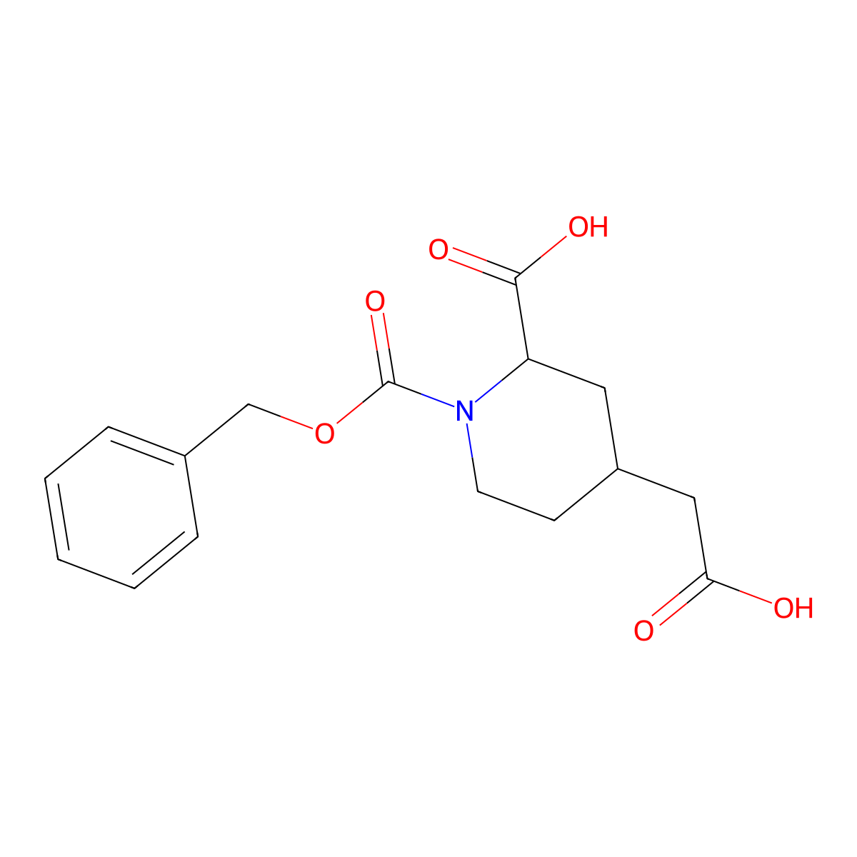 1-[(Benzyloxy)carbonyl]-4-(carboxymethyl)piperidine-2-carboxylic acid molecular structure, CAS 2059932-06-6